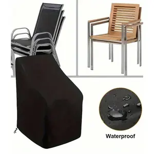 Premium Waterproof Outdoor Chair Cover, Durable 210D Fabric Protection, Weather Resistant, Fits Most Stackable Chairs, Universal Fit