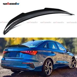 2014-2020 Audi A3/S3/RS3 - PSM Style High Mount Carbon Fiber Trunk Spoiler Rear Wing, Premium Exterior