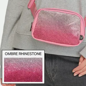 C.C Ombre Rhinestone Fanny Pack for Unisex fanny pack bag fashion waist anti  pickpocket  bag