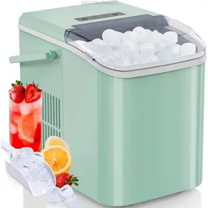 Ice Maker Machine for Kitchen Counter Use with Removable Basket and Ice ScoopXXAllDayGoods7