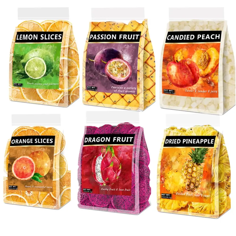 6oz Fruit Tea with Dried Lemon & Orange & Pineapple & Passion Fruit & Peach & Dragon Fruit Natural Fruit Tea