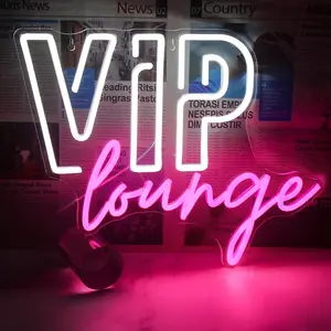 SERBASIC VIP Lounge Dimmable Neon LED Light with ON/OFF Switch, Ideal for Bedroom Wall Decor, Gaming Room Accents, and Special Occasion Gifts, Led Light Bedroom