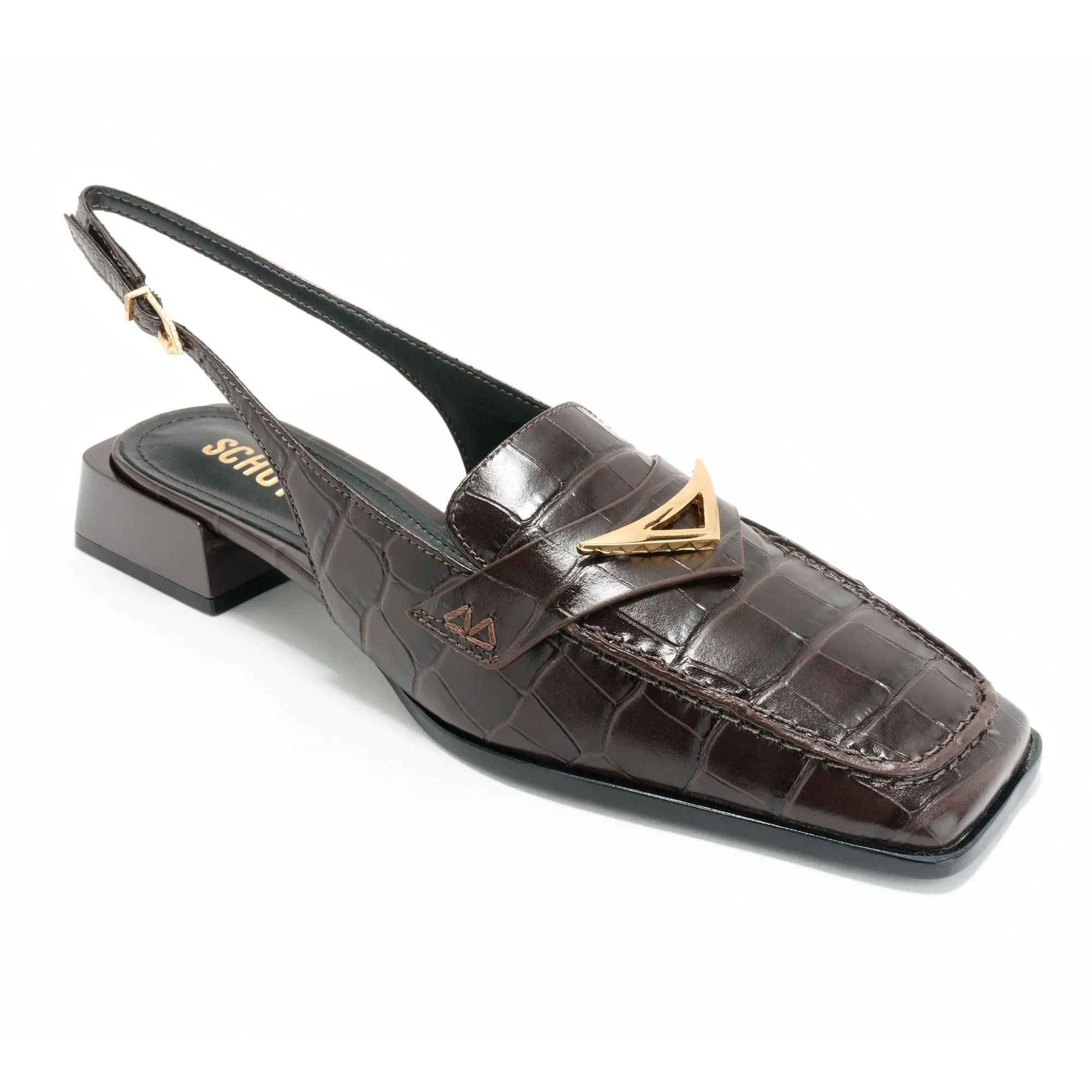 Schutz Leather Slingback Loafer- Arizona