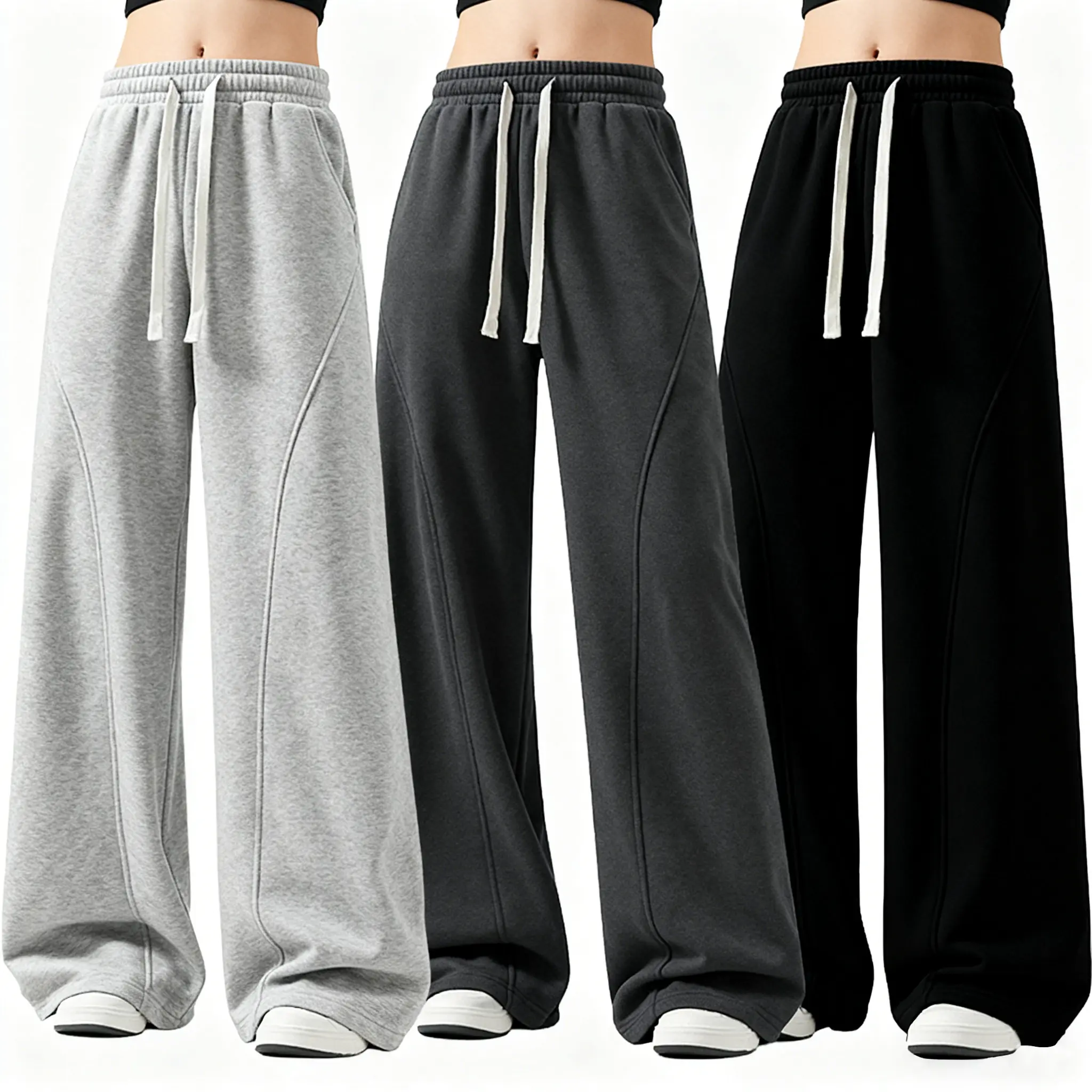 pants men sweatpants Men's Solid Thermal Lined Drawstring WaistPants,Casual Comfy Loose Fitting Trousers for Fall &Winter, Men's Bottoms for Daily Wear, Relaxed Fit, fleece sweatpants，school season