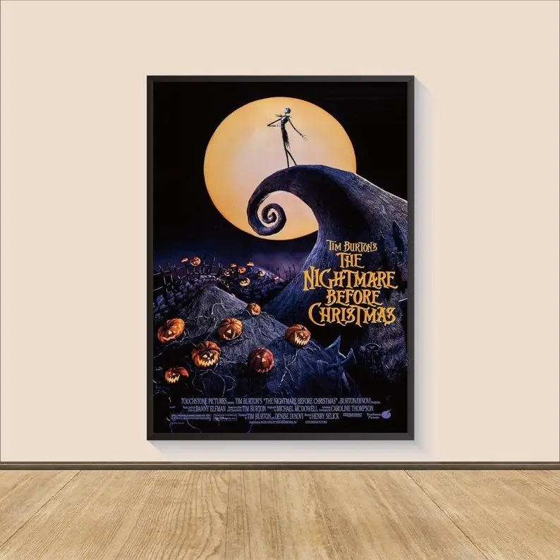 The Nightmare Before Christmas Movie Poster Print,  Wall Art, Room Decor, Movie Art, Gifts for