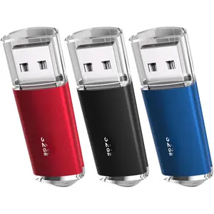 3Pack 32GB USB Flash Drives 32GB Thumb Drives Memory Stick Jump Drive (Black/Red/Blue)