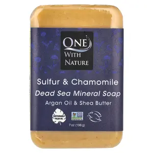 One with Nature Dead Sea Mineral Bar Soap, Sulfur & Chamomile, 7 oz (198 g)