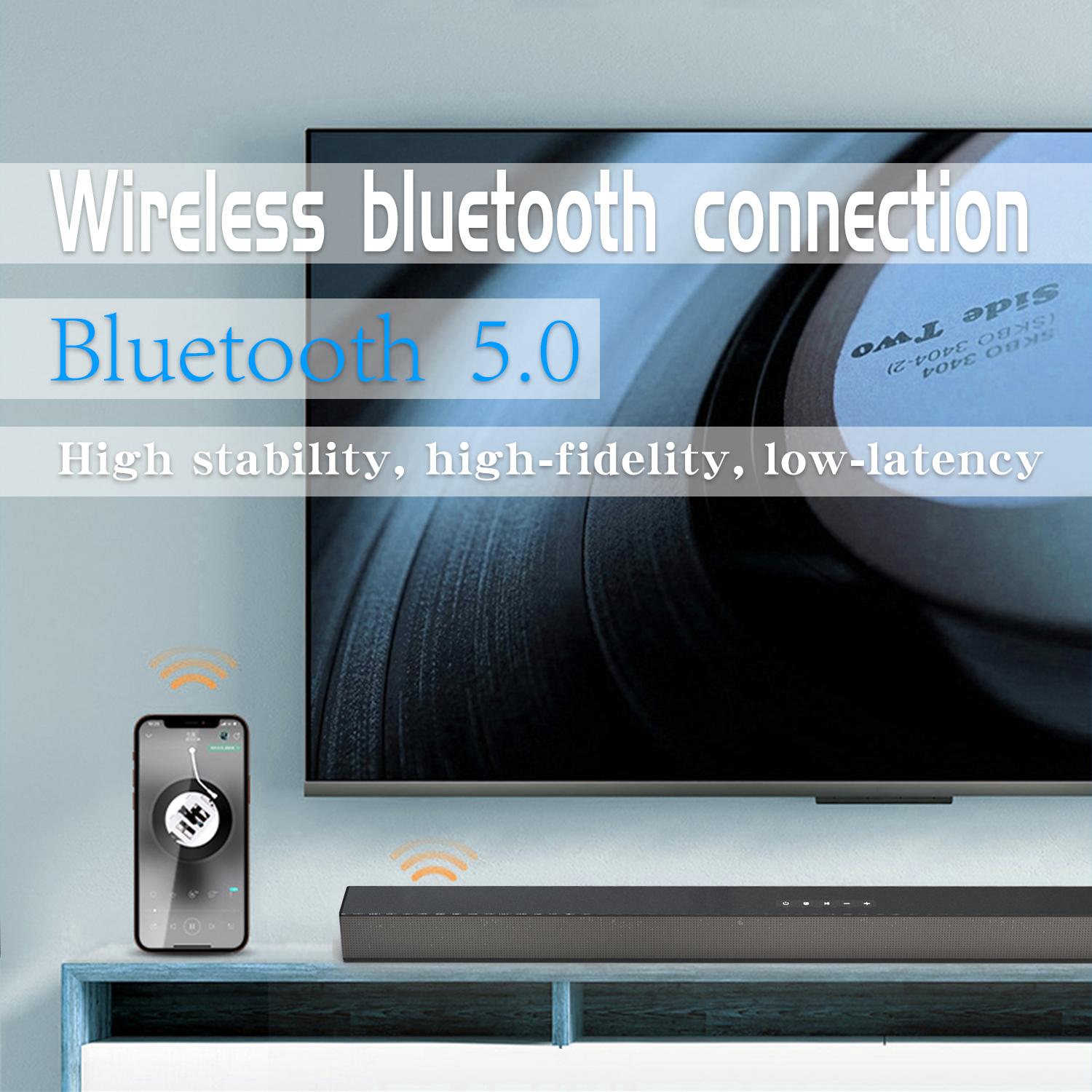 Soundbar With Subwoofer, 100W Surround Sound System For Smart TV, Wireless 5.4, EQ Control, Home Theater Audio System