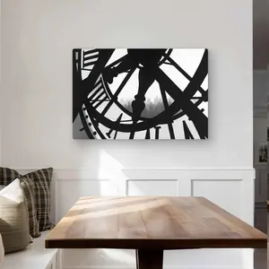 Begin Home Decor C1MP2436WCHKN0 24 x 36 in. Giant Clock In Orsay Museum Wall Art - White Metal Print