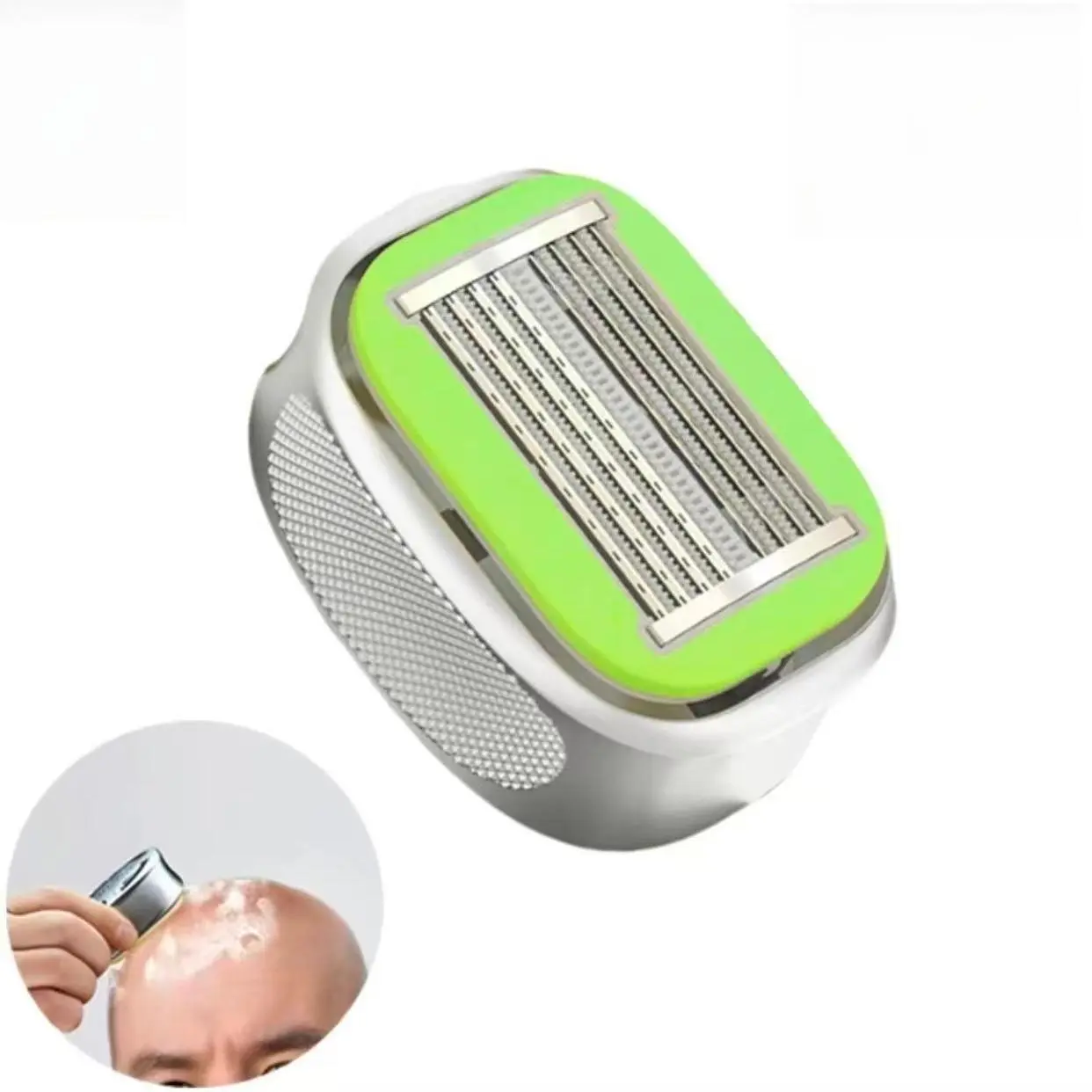 Bald Head Razor for a Smooth Head & Body Shave, 8-Layer Blade with Aloe Strip, Waterproof Shaving Tool for All Skin Types - Ideal for Gym & Travel, Dual-Directional 8-Layer Blade, Storage, Plastic, Moisturizing Strip, Portable, Reduce Risk Of Cuts