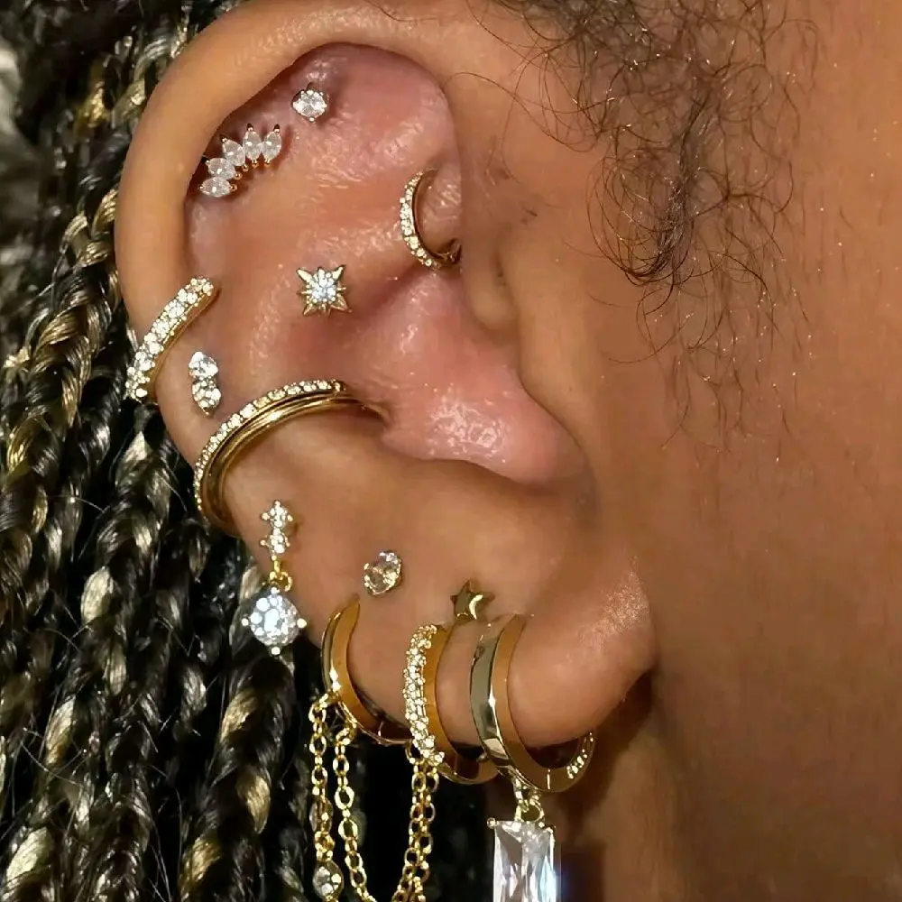 13pcs Stacking Earrings