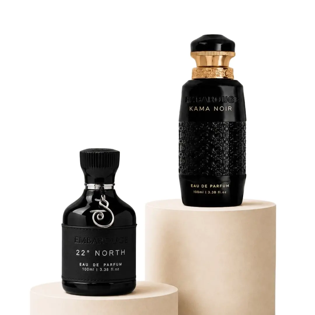 Embarouge Midnight Mystery Duo | Eau de Parfum 100ml x 2 | Men's Fragrance Set | Woody • Gourmand • Amber | Long Lasting • Perfect Gift