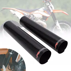 2 PCS Carbon Fiber Fork Wrap Boots Gator Guard Protector Front Shock Covers Gaiters For Most Dirt Bike Motorbike Motorcycle