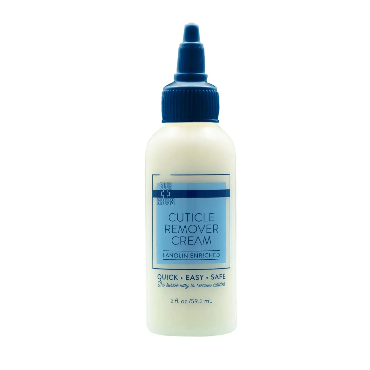 Blue Cross Instant Cuticle Remover Cream, Salon-Grade Treatment for Manicure Prep Before Polish Application
