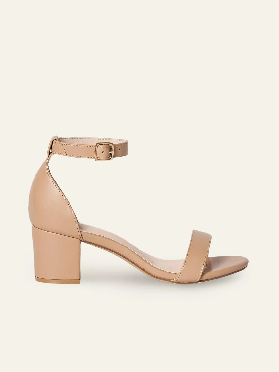Azazie One-Strap Buckle Block Heel Sandals Block Heel Elegant Statement Compact Bridal Wedding Evening Party Sandals
