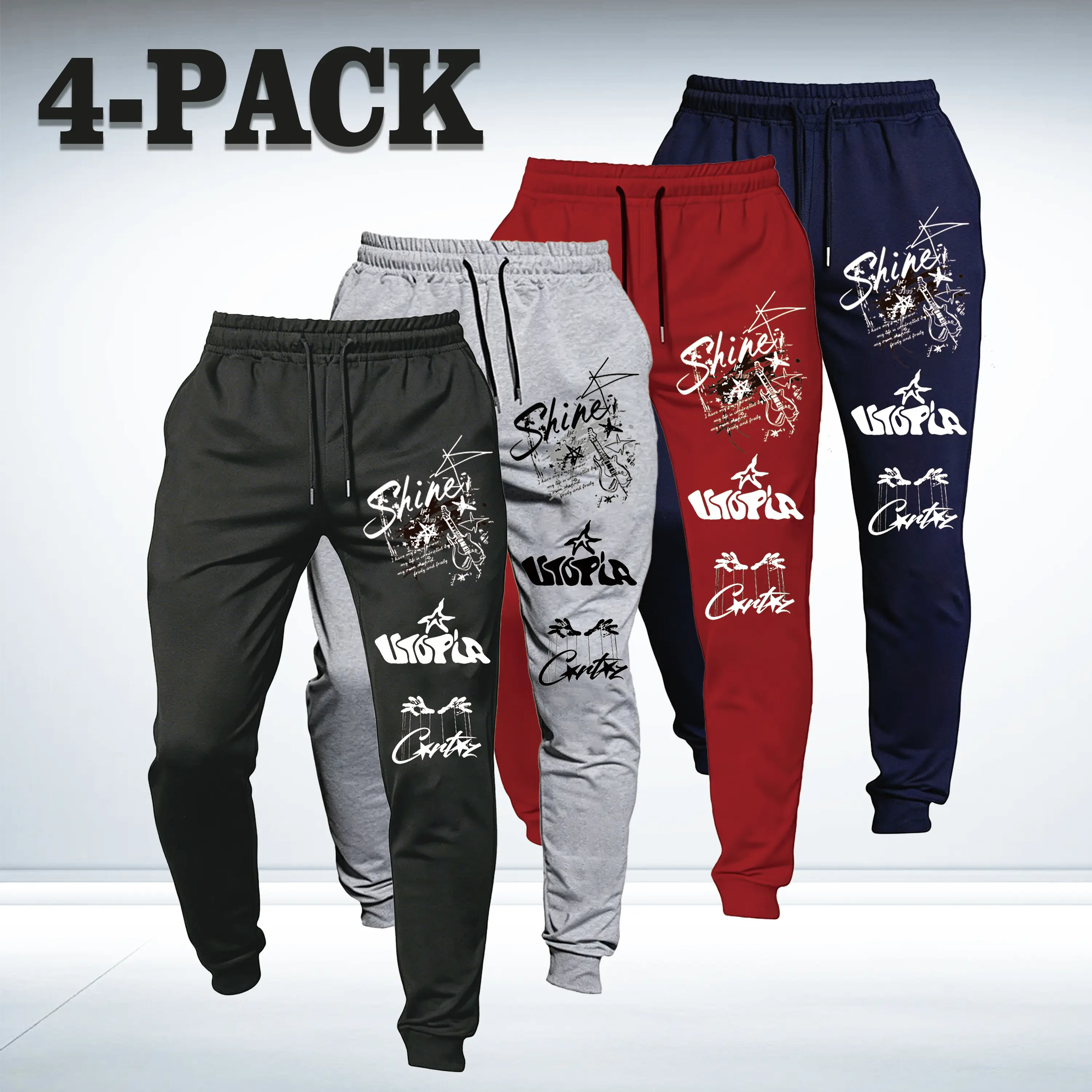 Graffiti Print Mens Joggers Soft Elastic Street Daily 2026 New#MensStreetwear #JoggersForMen #CasualOutfit #MenSweatpants #StreetStyle