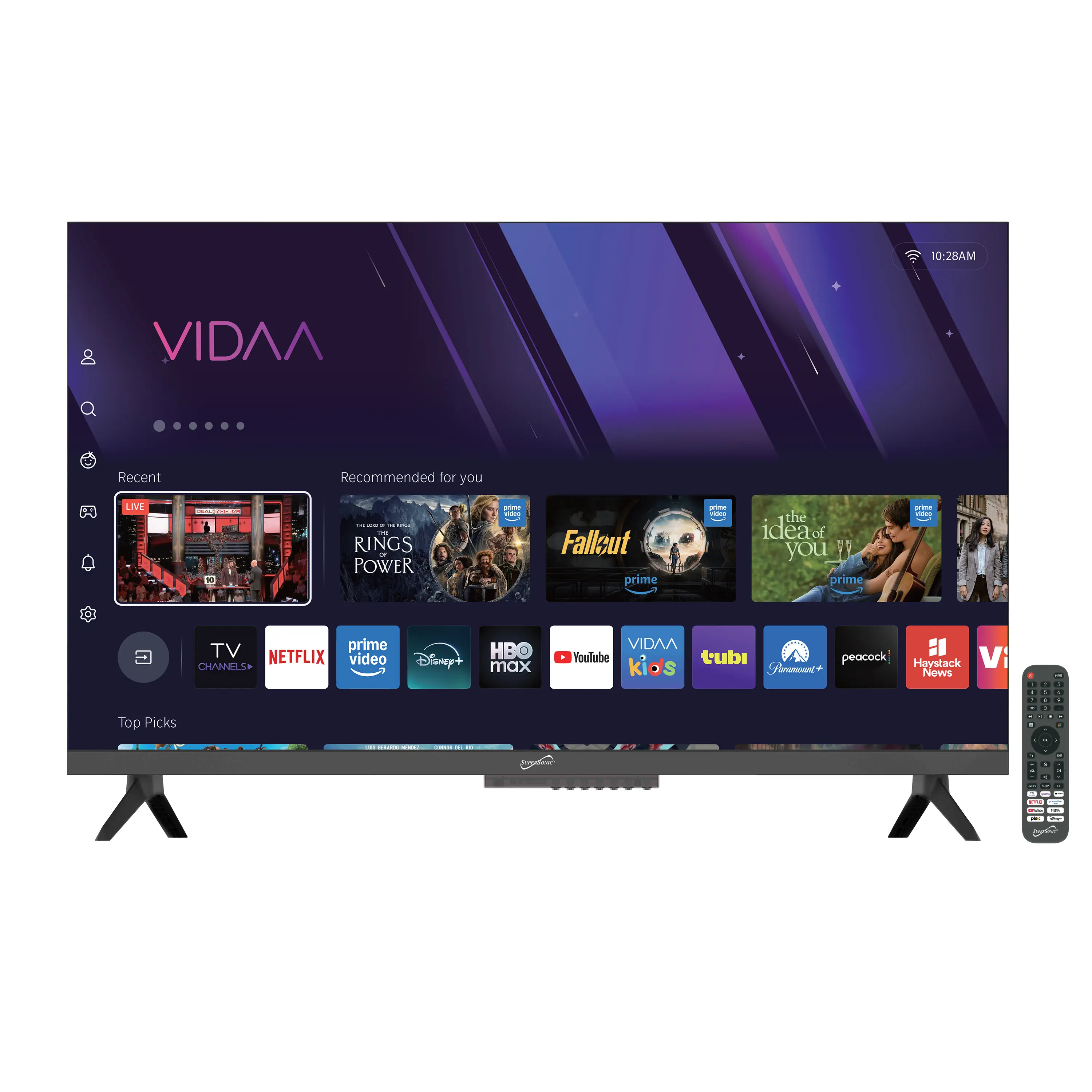 Supersonic 32-in FHD Flat Screen VIDAA Smart LED TV - WiFi, HDMI, AC/DC Compatible Television (SC-3220VTV), Fhd Smart Tv, Flat Screen Tv