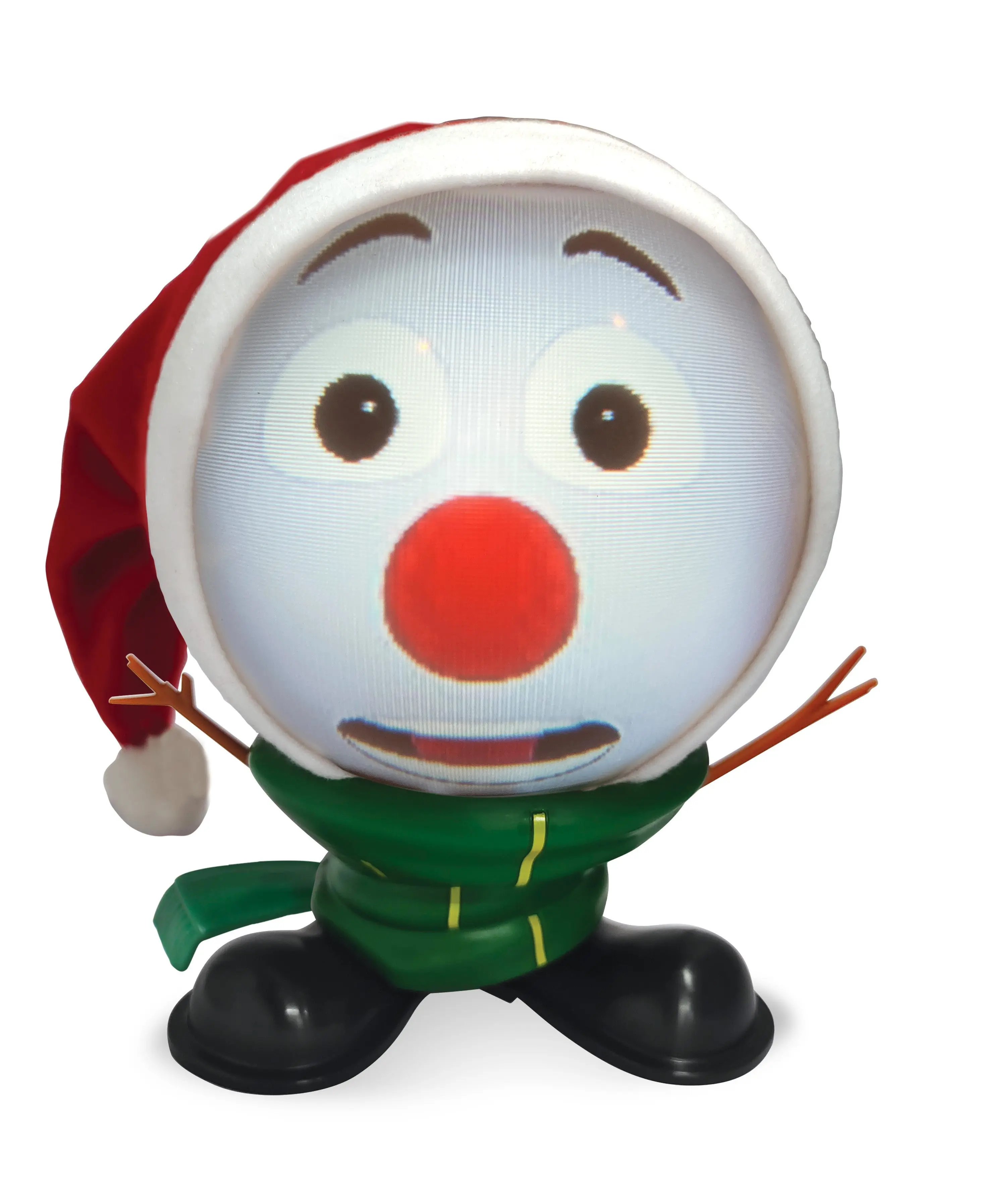 ANIMAT3D Talking Snowman Mr. Chill - USB-Powered Plug'n'Play Table Ornament, Built-in Proj, USB Port, Push Button Control, Speaker, Electronic Drums, Christmas Aesthetic Decor, Family-Friendly Laughs for All Ages, Kid Room Gift, Indoor/Outdoor Use