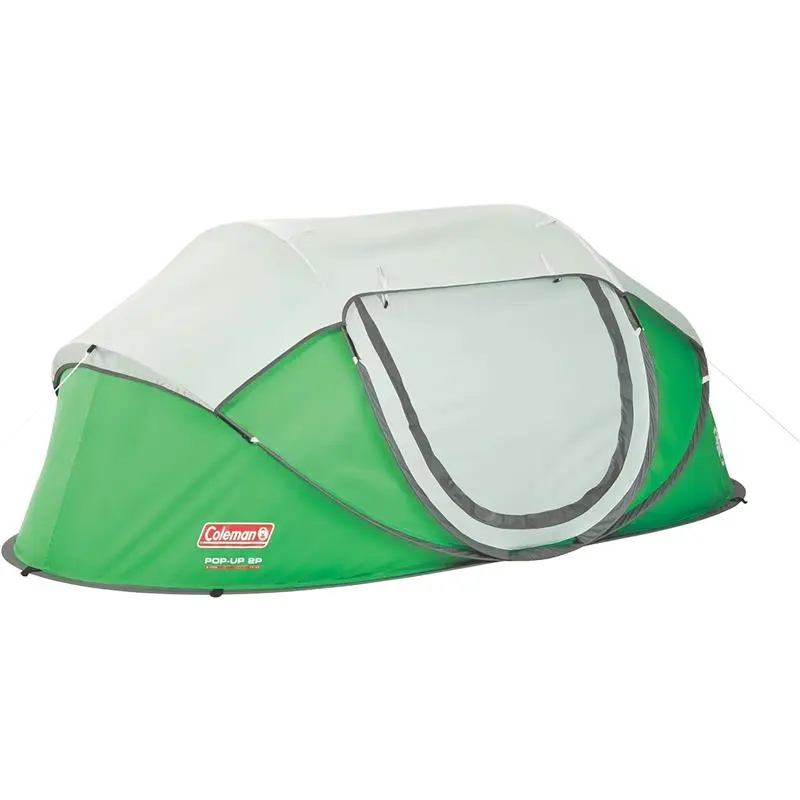 Coleman Pop-Up Camping Tent with Instant Setup, 2/4 Person Tent Sets Up in 10 Seconds with Pre-Assembled Poles, Adjustable Rainfly, & Taped Floor Seams
