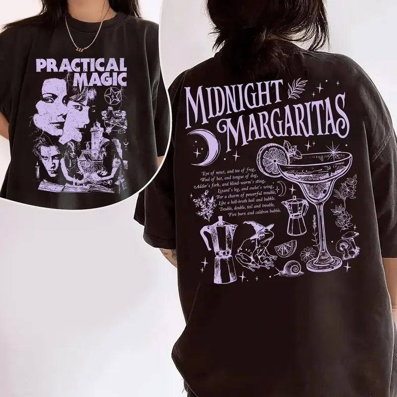 Vintage Midnight Margaritas Shirt, Practical Magic Tee, Retro Halloween Movie Shirt, Girls Will Be Girls Sweatshirt, Spooky Season Gift