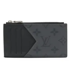 Pre-owned Louis Vuitton Canvas Small Leather Goods Monogram Eclipse Coin Card Small Leather Goods