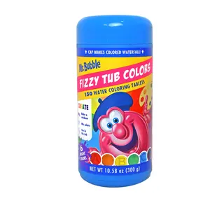 Mr. Bubble Fizzy Tub Colors, Bath Water Coloring Tablets, Fragrance Free