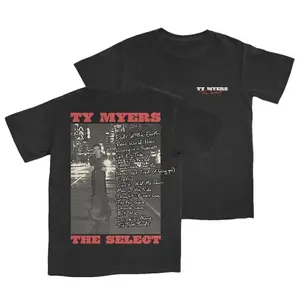 Ty Myers T-Shirt, The Select Album Tracklist Country Tour 2025 Tee Classic Fabric Top