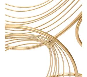 LuxenHome Gold/Black Abstract 24.1"H x 36.2"W Metal Wall Decor