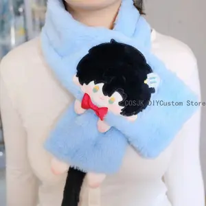 Love and Deepspace Anime Rafayel Sylus Caleb Zayne Xavier Cosplay Plush Scarves Scarf Cartoon Neckerchief Neck Gaiter Xmas Gift