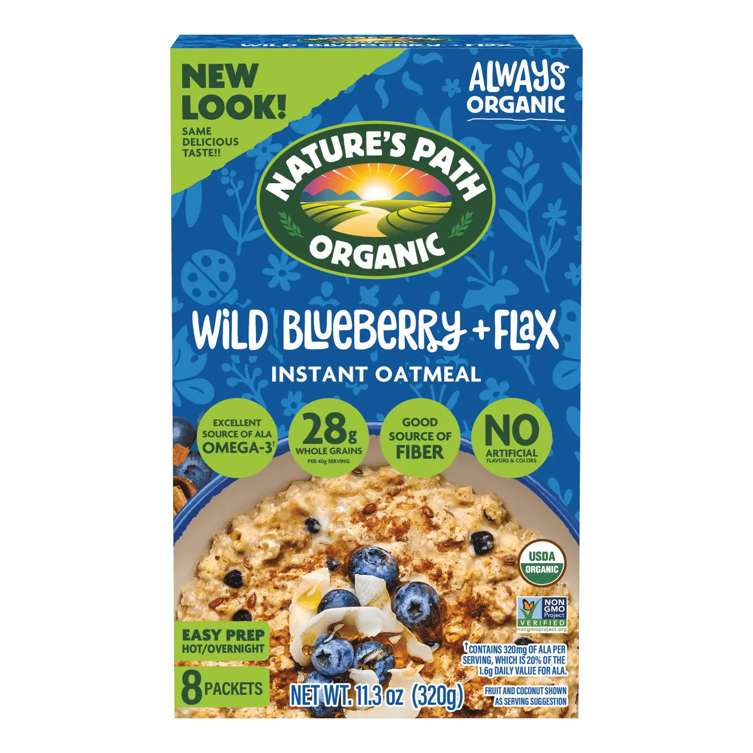 Nature's Path Organic Blueberry Cinnamon Flax Oatmeal