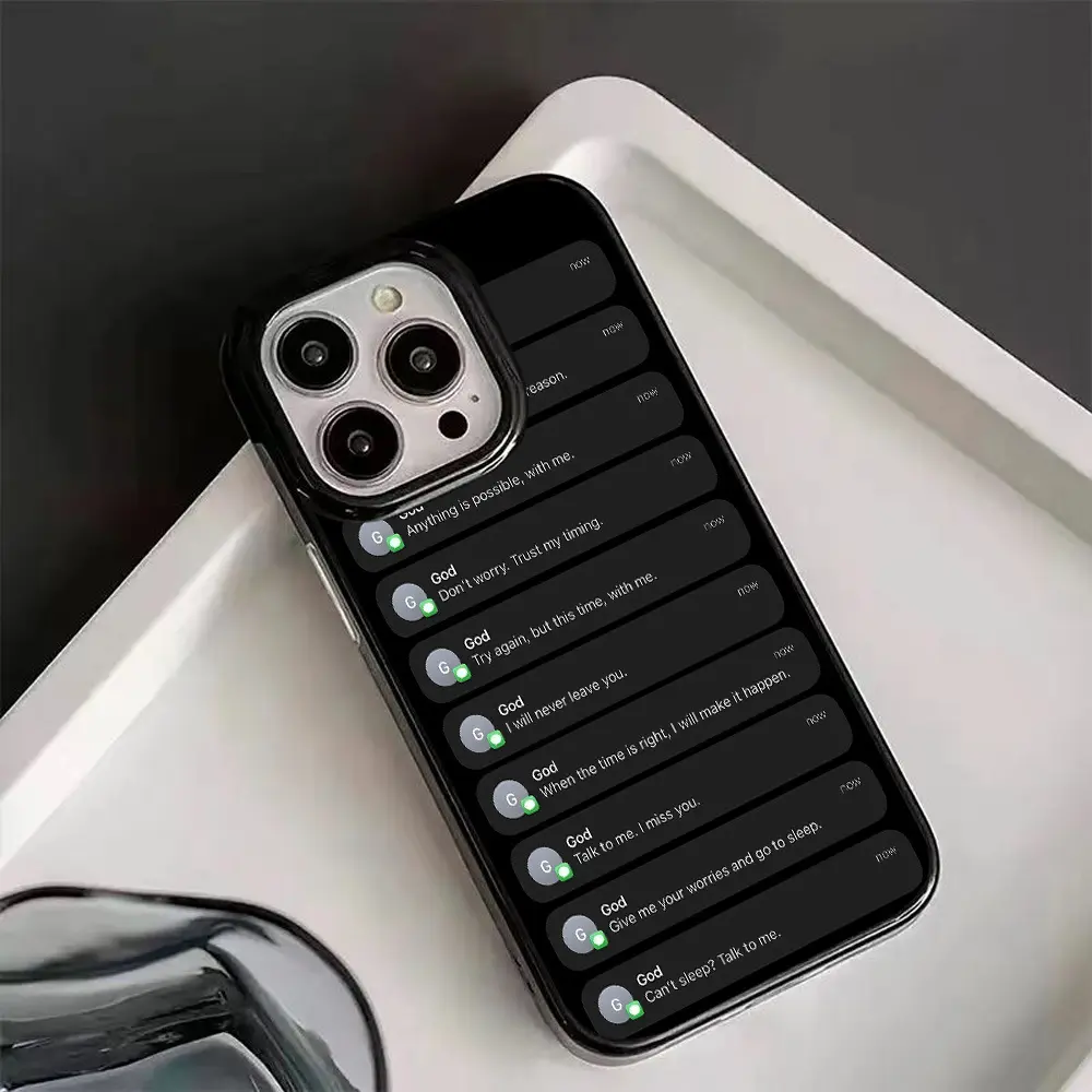 Faith Dialogue Themed TPU Full-Wrap Smartphone Case, High-Quality Handheld Devices Protection Cover, Multi-Model Compatible with iPhone 17/16/15/14/13/11, Gift-Ready Faith Set Phone Accessory by summerwins