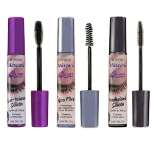Prosa 4 en 1 Eyelash Mascara with Waterproof Formula, and Eyeliners, Super Volume, Long Lasting Makeup, Silicon Cosmetic, Smooth Easy Application Microfiber Multipurpose