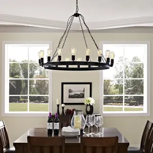 Modway Teleport 43" Chandelier in Brown