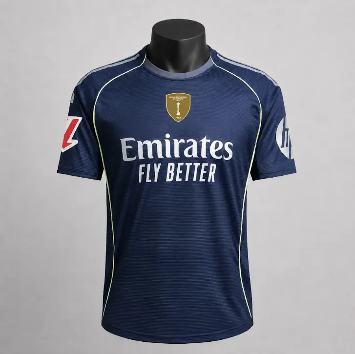 [Full Print Logo] - Unisex Navy Soccer Jersey with Contrast Piping, Short Sleeve Breathable Sports Shirt, Athletic Training Top