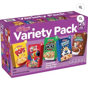 Kellogg's Assorted Cereal Variety Pack 25 pk. - Includes 25 Different Cereals for a Tasty Breakfast