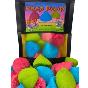 Peep Poop Marshmallow Candy Mix - Strawberry Watermelon Blue Raspberry - Funny Novelty Candy Gift 4oz