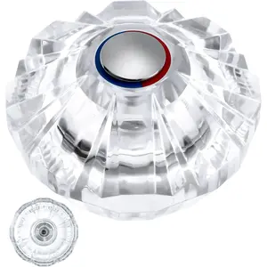 Shower Faucet Handle Replacement for 940-240 and 940-950A, Compatible with Price Pfister Avante Lavatory Bath Tub Faucets, Single Knob Acrylic Replacement