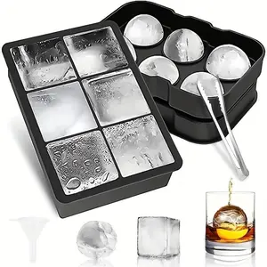 2pcs/set Household Easy-to-clean Crushed Ice Ice Box Mold Ice Cube Tray for Making Drinks and Food Storage, Suitable for Ice Cube Juice Food Grade Silicone, Reusable and BPA Free, Multifunctional Household Mold