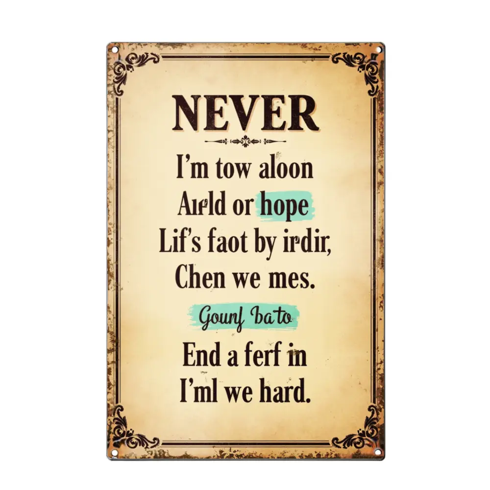 1pc Vintage Hard Metal Tin Sign Box - 2D Flat Iron Wall Art, Floral Accents, Inspirational Quote Design, Ideal for Home, Cafe Decor (Home Supplies, Hanging Decor), Juneteenth, Mother's Day