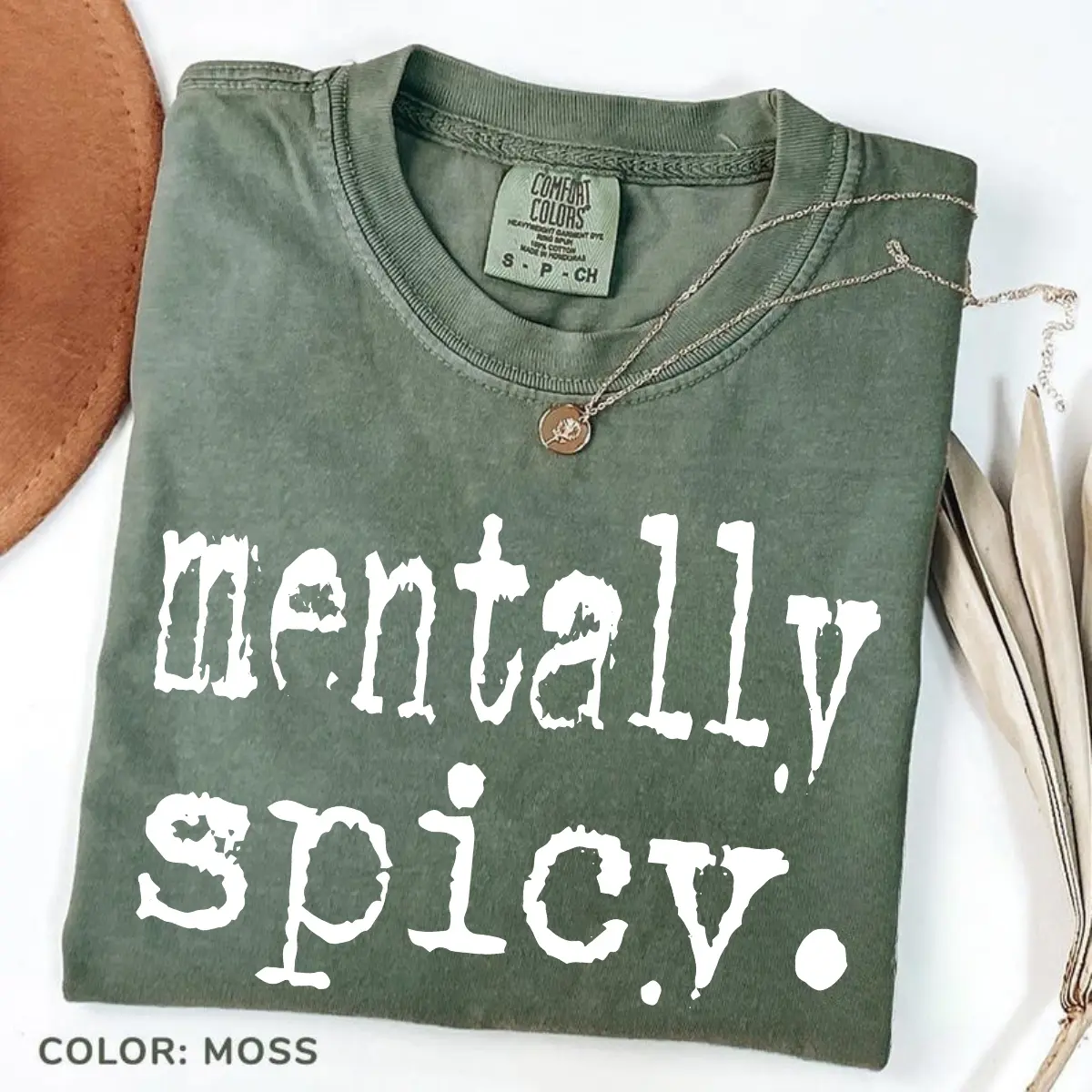 Comfort Colors Mentally Spicy Unisex Graphic Tee, Mentally Spicy Unisex Graphic Tee, Womenswear Streetwear Summer T-shirt