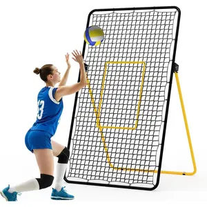 Volleyball Rebounder 7x4 FT, Adjustable Bounce Back Net with 5 Angle Settings, Portable Volleyball Training Equipment for Backyard, Indoor & Outdoor for Practicing Passing, Bumping, Spiking