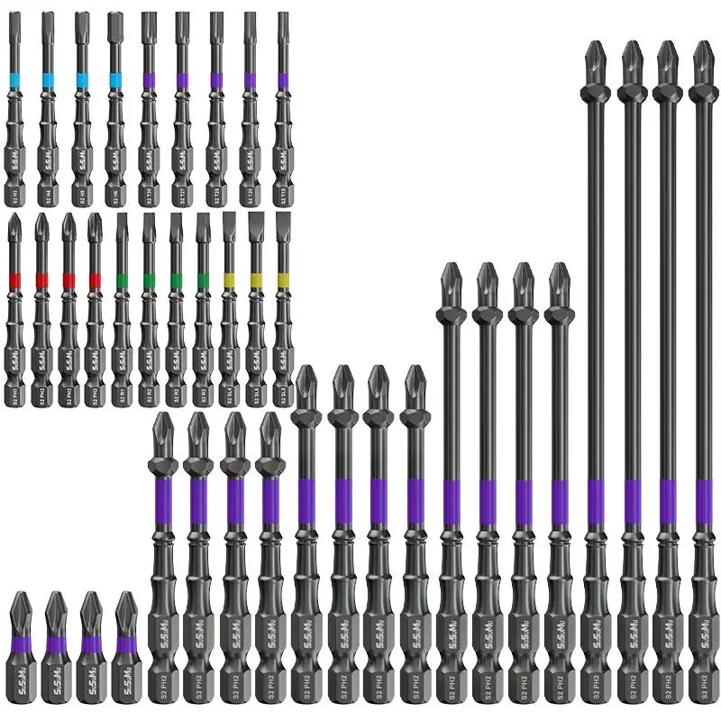 Magnetic Screwdriver Bit Set, Multifunctional Screwdriver Bit Set, Professional Anti-slip and Shockproof Screwdriver Bits, Heavy Duty Magnetic Screwdr