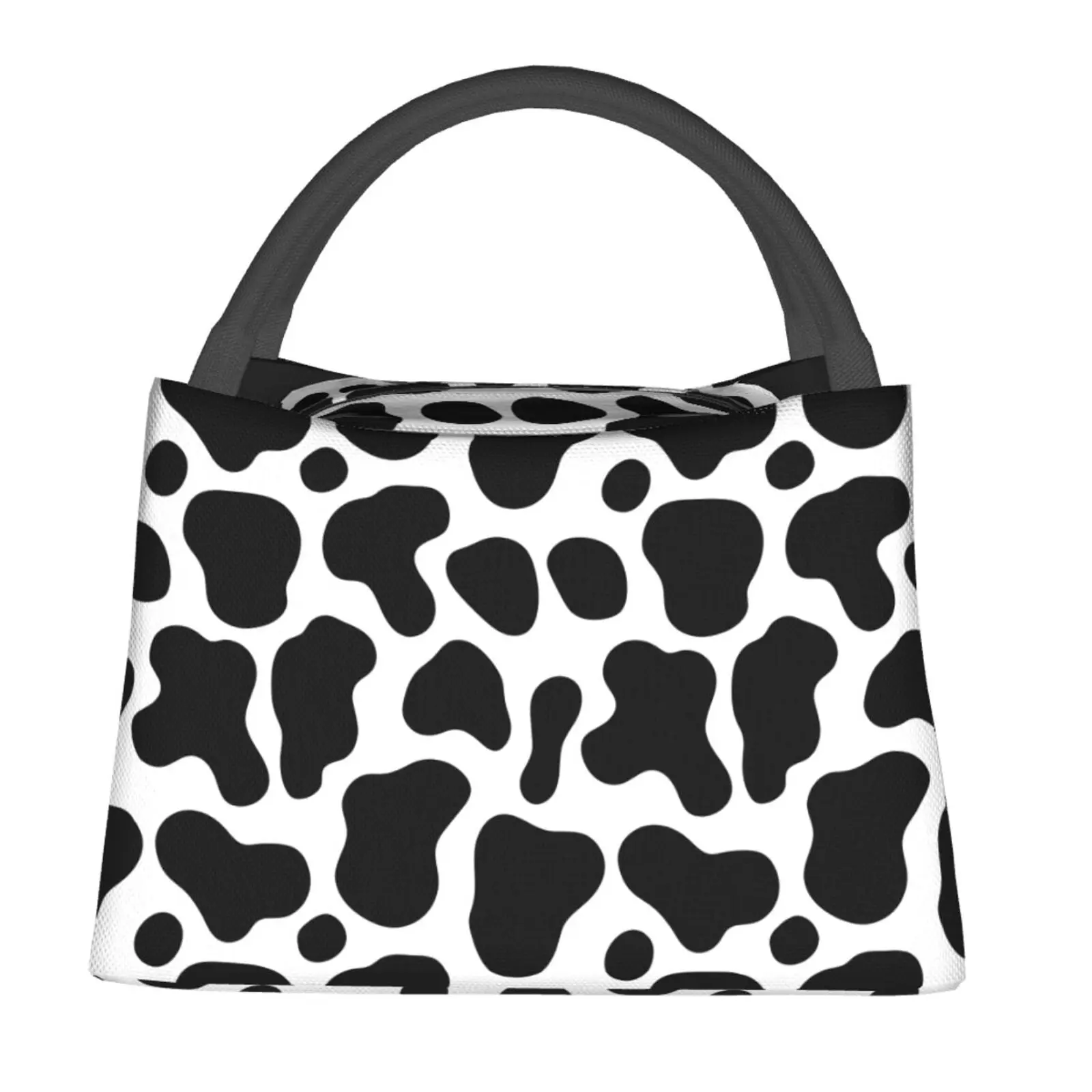 Lunch bag for men and women, reusable hand-held insulation bag,milch cow pattern, is an essential item for outdoor camping and daily commuting. It is made of safe and durable insulation material, with a portable and stylish design