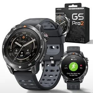 【Father's Day gift】mibro GS Pro2 GPS Running Watch – Dual Band GPS Sports Watch with Mibro Coach Training Plans, 1.43” AMOLED Smartwatch, 20-Day Battery, 5ATM Smart Watch for Running, Cycling, Swimming  Smartphone sleep tracking, Father's Day gift