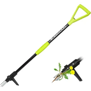 Weed Puller Stand Up Weeder Hand Tool with 3 Claws for Dandelion, Steel Twist Hand Weed Root Pulling Tool Grabber and , 38" Long Handle Lawn Easy Root Remover Garden Tool with D-Grip