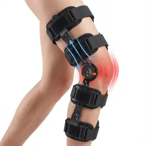 ROM Knee Brace with Hinged Support for ACL Rehabilitation, Adjustable and Breathable Knee Protector for Athletes, Sports Knee Stabilizer, Recovery Knee Support for Injury