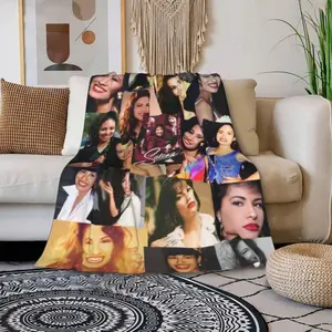 Selena Quintanilla Queen of Music Super Soft Lightweight Comfort Plush Blanket for Bed, Sofa, Living Room, Home Decor 60" X 50",summervibes