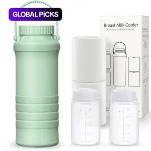 Snugtale Breast Milk Cooler Bottle, Portable 22 oz Breast Milk Cooler for 24+ Hours Cooling, with Two 300 mL BPA-Free Bottles for Travel and Outdoor Use #GLOBAL PICKS