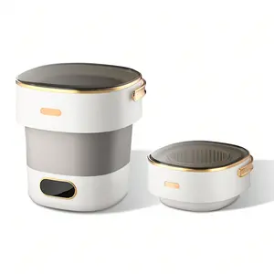 strundghti Portable Washing Machine With Spin Dryer, Fully Automatic 13L Folding Washing Machine With 3 Cleaning Modes For Underwear, Baby Clothes Cleaning