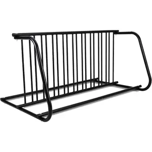 GARVEE Outdoor Bike Storage Rack with 10 Holders, Floor Stand Design, Exceptional Stability, Space-Saving, Lightweight, Dual-Sided Freestanding Organizer for Garages, Streets, Yards, and Bike Events